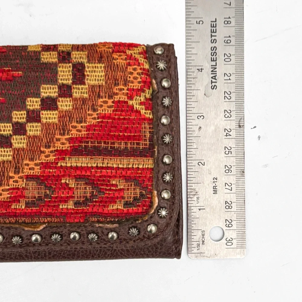 Blazin Roxx NEW Southwest Tapestry Studded‎ Tassel Tri-fold Wallet Boho